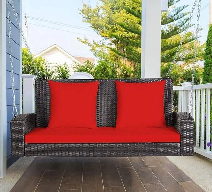 Double Seater Hanging Swing for Balcony & Garden – Dark Brown (Without Stand)