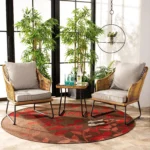 Outdoor patio set with stylish coffee table, perfect for backyard or garden seating