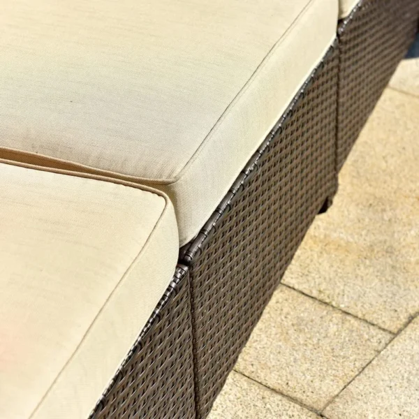 6 piece outdoor conversational sofa set with cushions, perfect for patio, garden, or backyard seatingatten outdoor sofa set