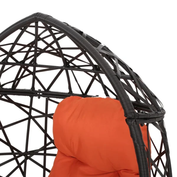 “Stylish rattan egg swing chair with stand for indoor and outdoor relaxation”