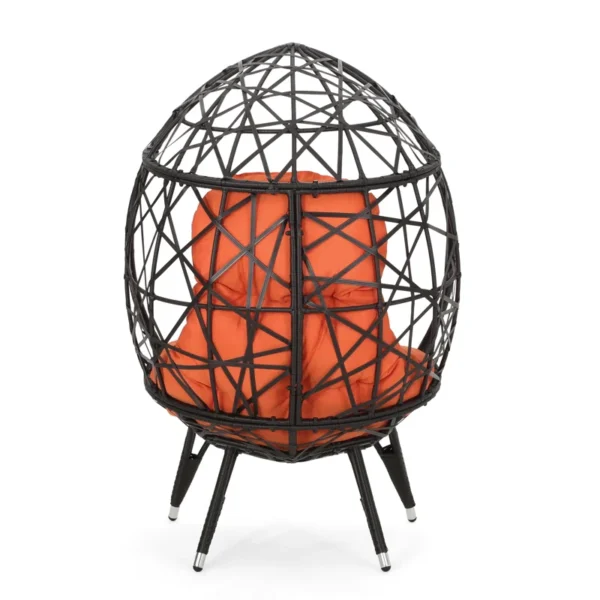“Stylish rattan egg swing chair with stand for indoor and outdoor relaxation”
