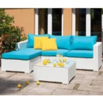 “3 pcs outdoor rattan sectional sofa set with weather-resistant wicker and comfortable cushions, perfect for patios, gardens, and outdoor living spaces.”