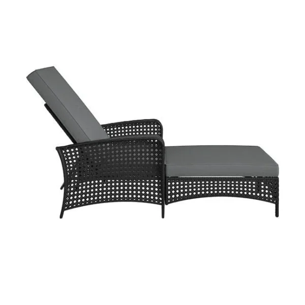 Modern outdoor poolside loungers with weather-resistant cushions for luxury relaxation