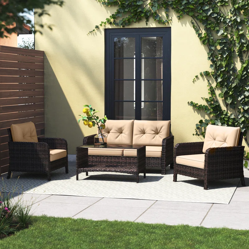 LOCCUS -L1 Waterproof Outdoor Sectional Sofa Patio Set: