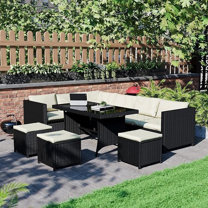 Rattan wicker chair with comfortable cushion, perfect for indoor and outdoor use