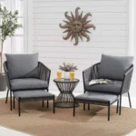 Luxury Rope Chair & Center Table Patio Set – Outdoor Garden Furniture