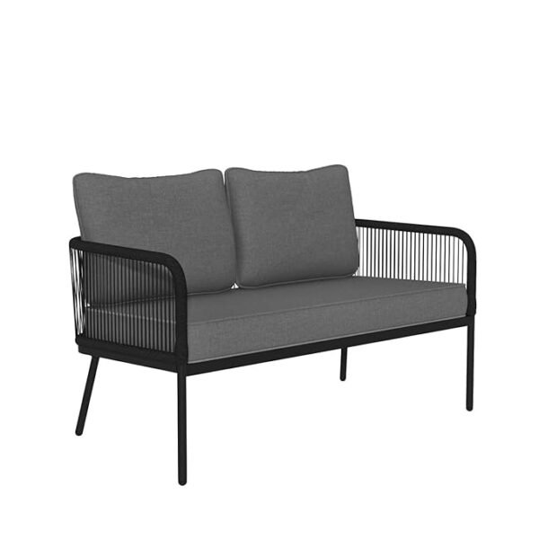 Rope sofa set with comfortable cushions, perfect for indoor and outdoor living spaces