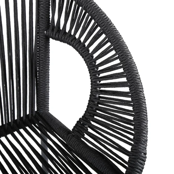 2-Piece Outdoor Rope Bar Chairs with modern design and durable construction for stylish patio seating.