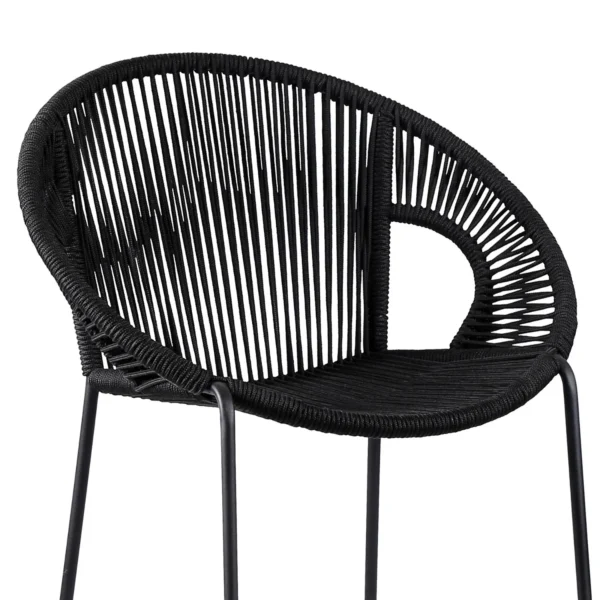 2-Piece Outdoor Rope Bar Chairs with modern design and durable construction for stylish patio seating.