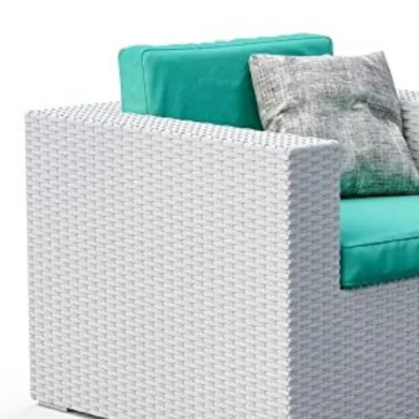 Elegant 1-Piece Outdoor Wicker Single Seater Sofa with Cushions for Patio or Garden