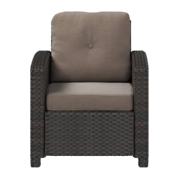 Stylish 1-Piece Outdoor Wicker Single Seater Sofa with Cushion for Patio, Garden, or Balcony