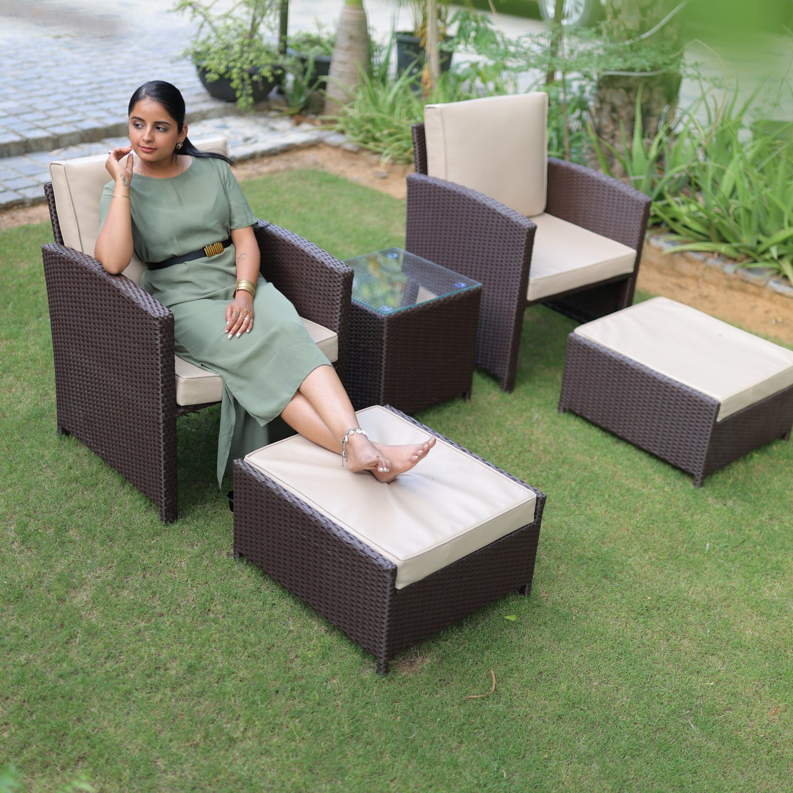 Rattan wicker sofa