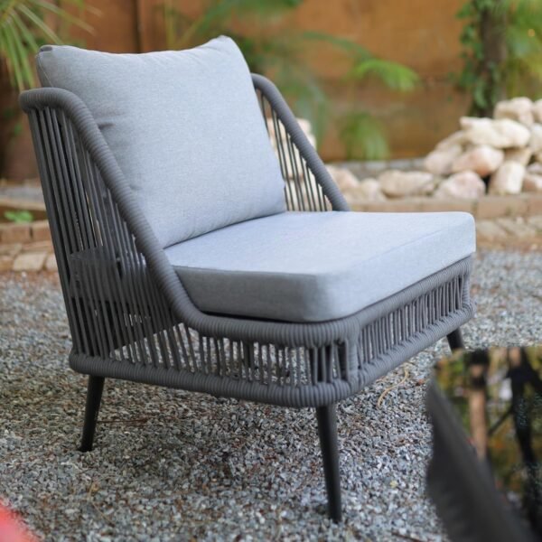LOCCUS 4-Piece Outdoor Patio Furniture Set, Handwoven Rope Wicker Sofa Set with Thick Cushions & Center Table - Image 5